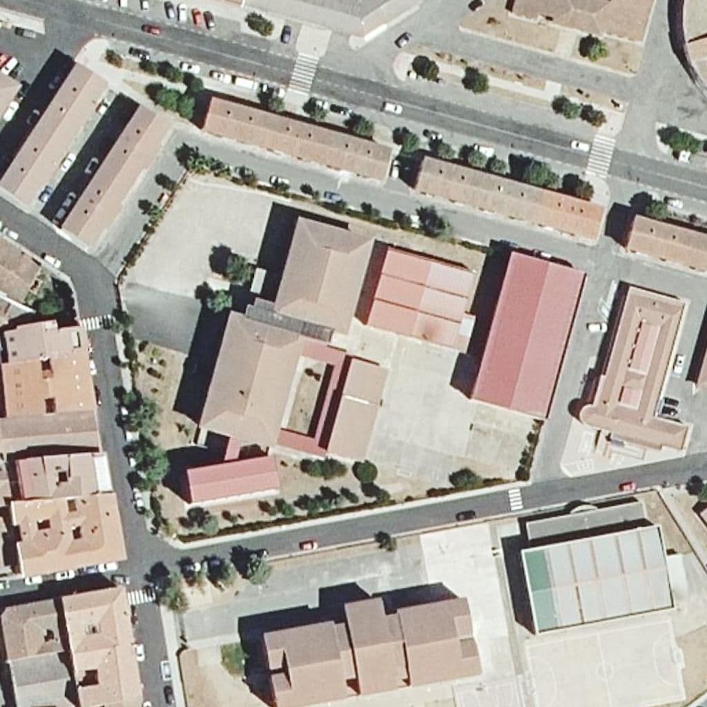 Aerial view of the grounds of ARAVALLE