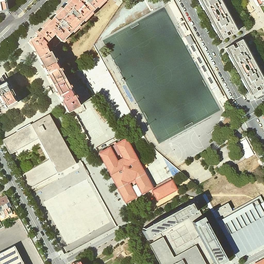 Aerial view of the grounds of Escola Bressol El Cotxet