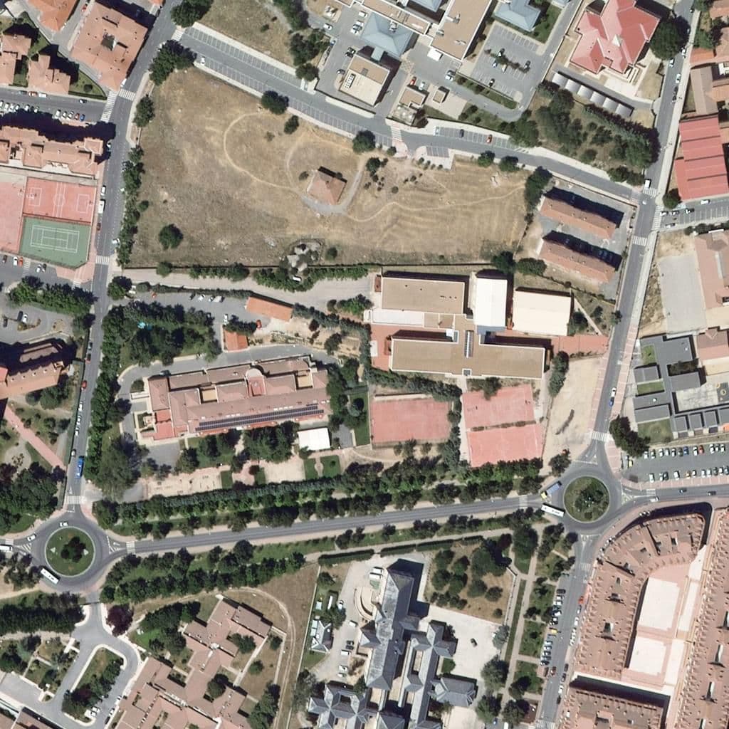 Aerial view of the grounds of JORGE SANTAYANA