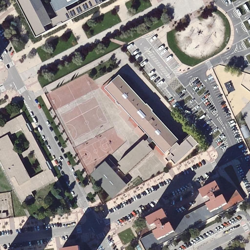 Aerial view of the grounds of PINTOR LUIS SAEZ