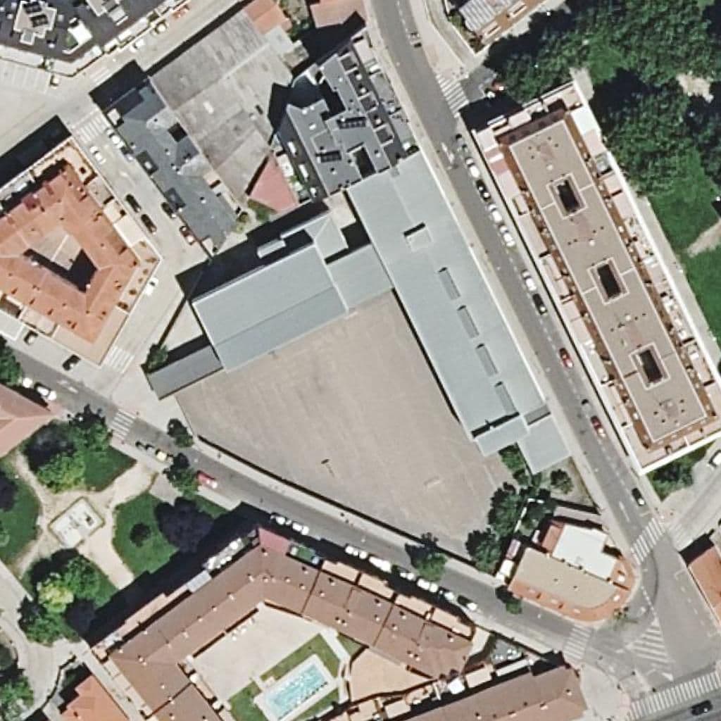 Aerial view of the grounds of POETA CLAUDIO RODRÍGUEZ