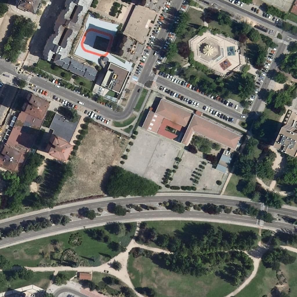Aerial view of the grounds of VEGA DEL PRADO