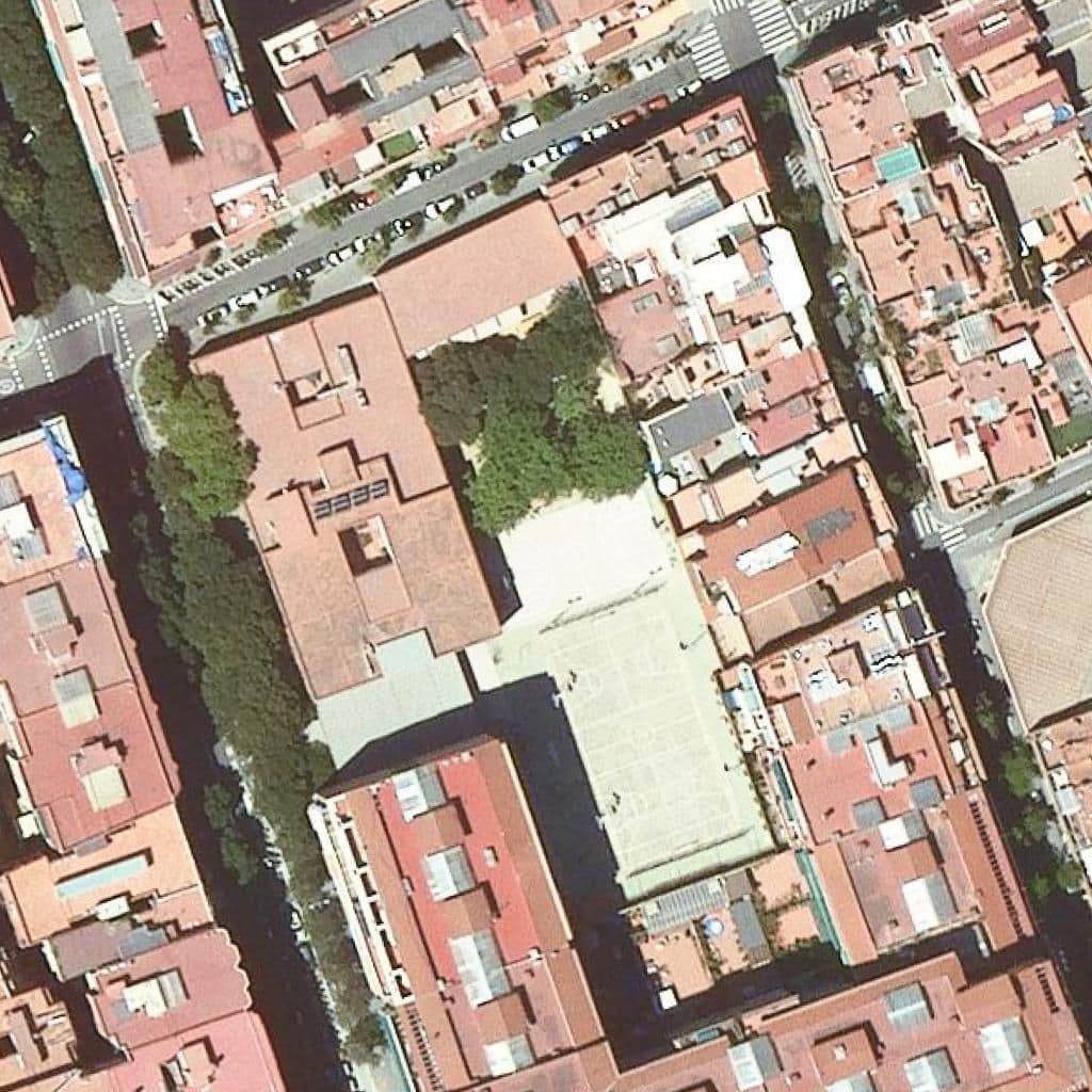 Aerial view of the grounds of Escola Barcelona
