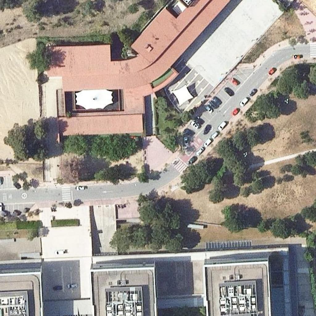Aerial view of the grounds of Àgora