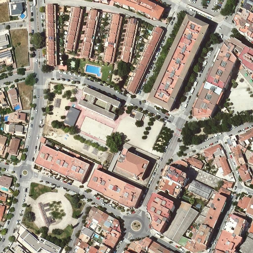 Aerial view of the grounds of Llar D'infants Sol Solet