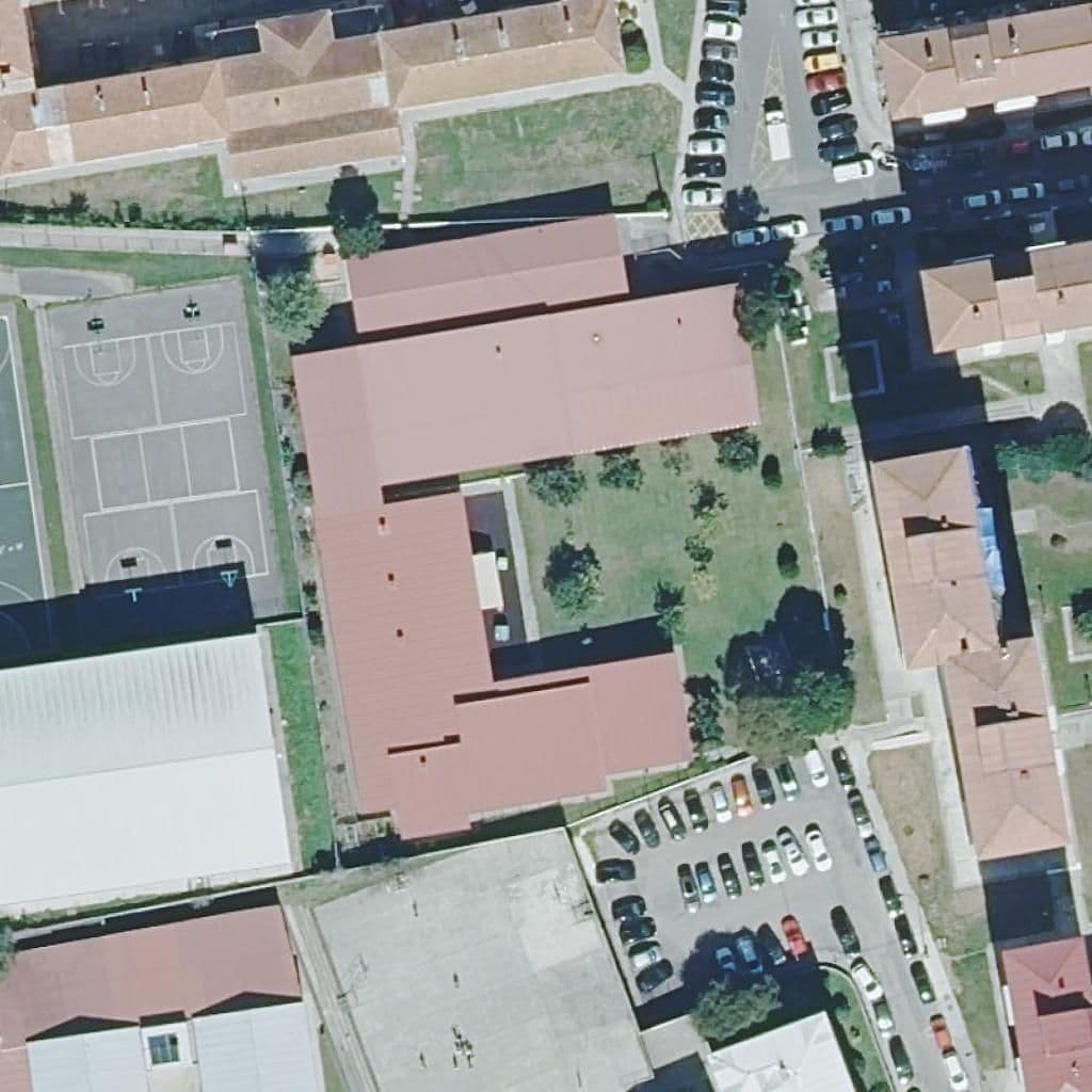 Aerial view of the grounds of EEI Cristo da Victoria