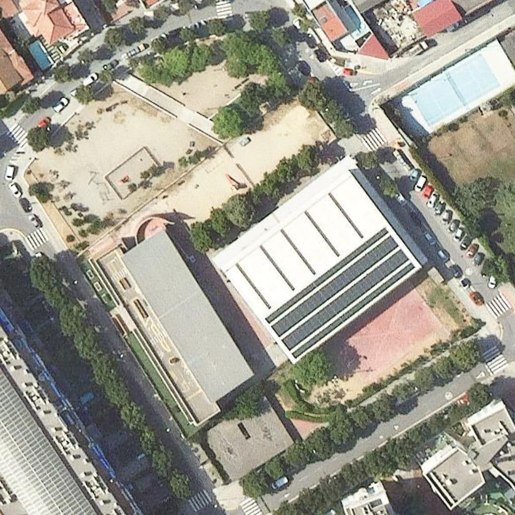 Вид сверху на территорию школы «Escola Tiana De La Riba»