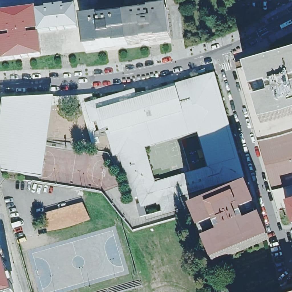 Aerial view of the grounds of CPR Plurilingüe Don Bosco