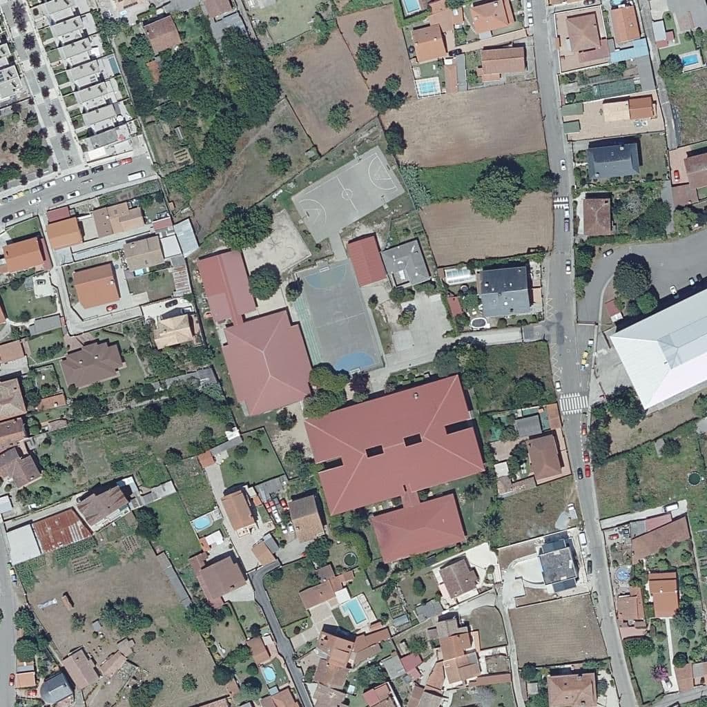 Aerial view of the grounds of CEIP Plurilingüe da Carrasqueira