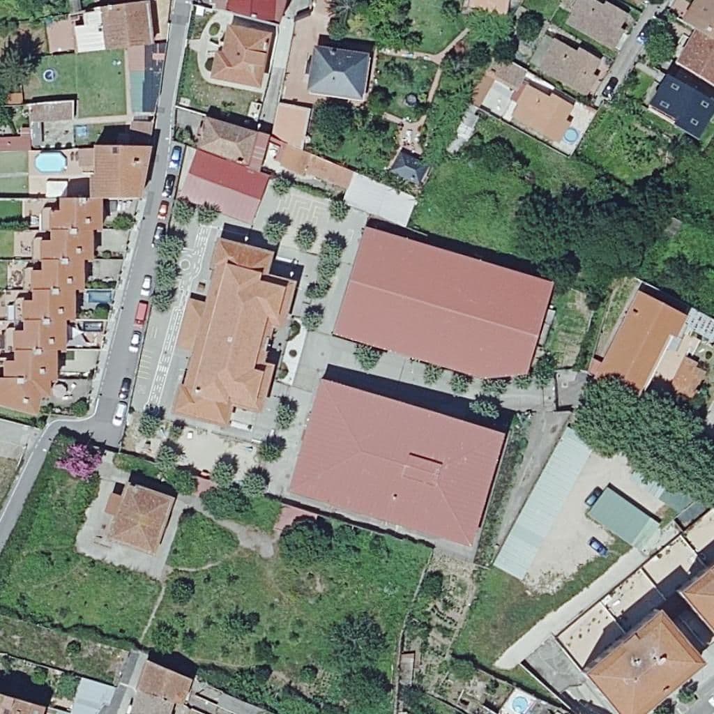 Aerial view of the grounds of CEIP Plurilingüe O Pombal