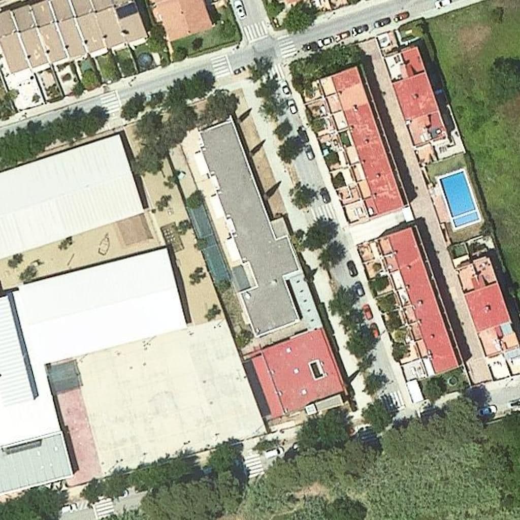 Aerial view of the grounds of Llar D'infants La Draga