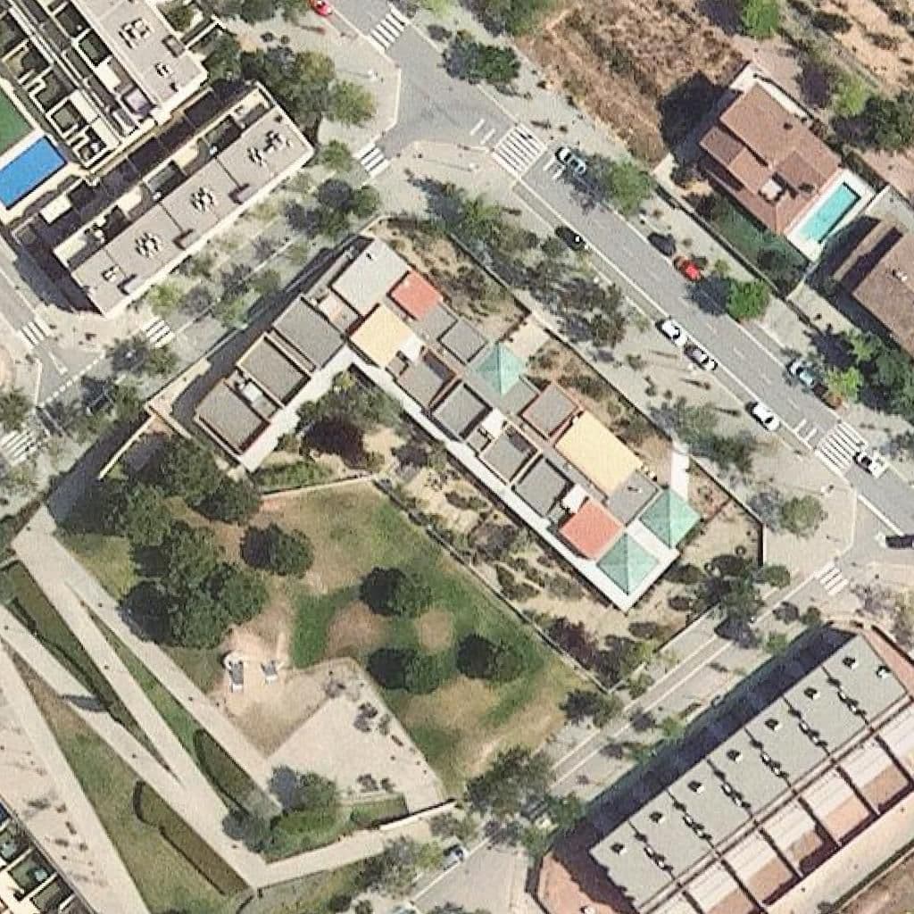 Aerial view of the grounds of Llar D'infants Els Gallarets