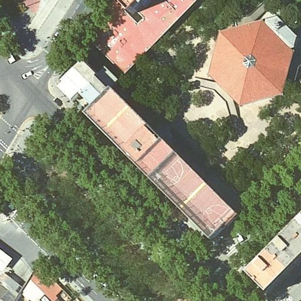 Вид згори на територію школи «Santa Maria Dels Apòstols»