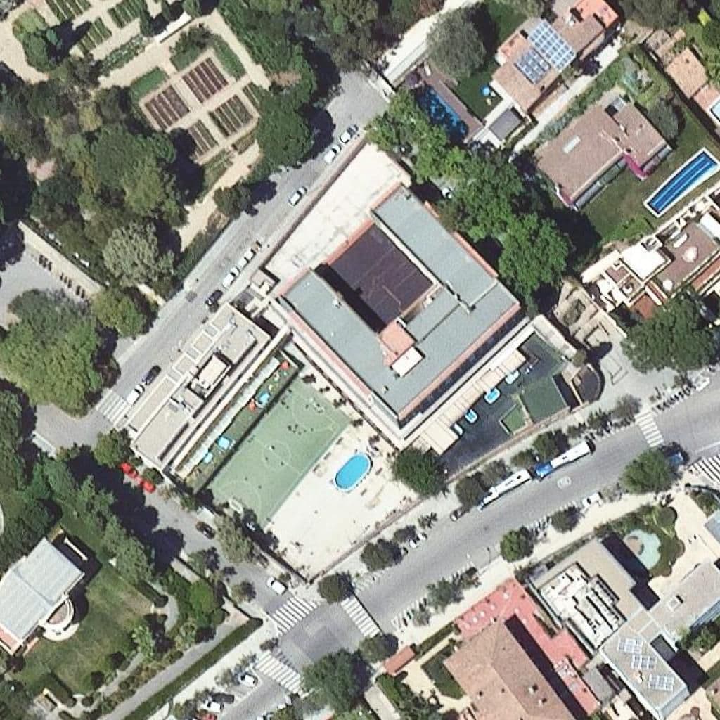 Aerial view of the grounds of Abat Oliba-Loreto