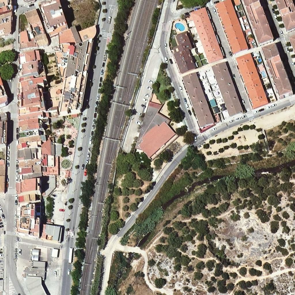 Aerial view of the grounds of Llar D'infants El Puig