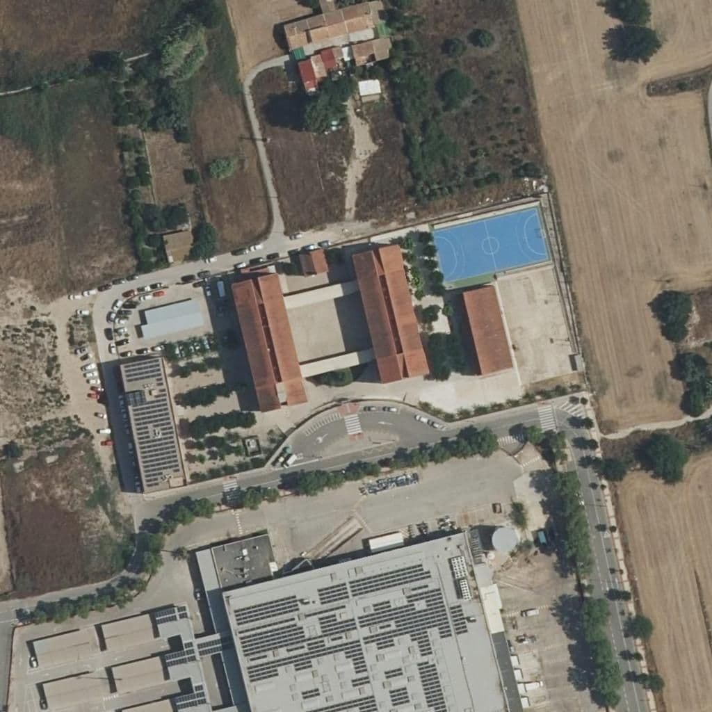 Aerial view of the grounds of INGENIERO DE LA CIERVA