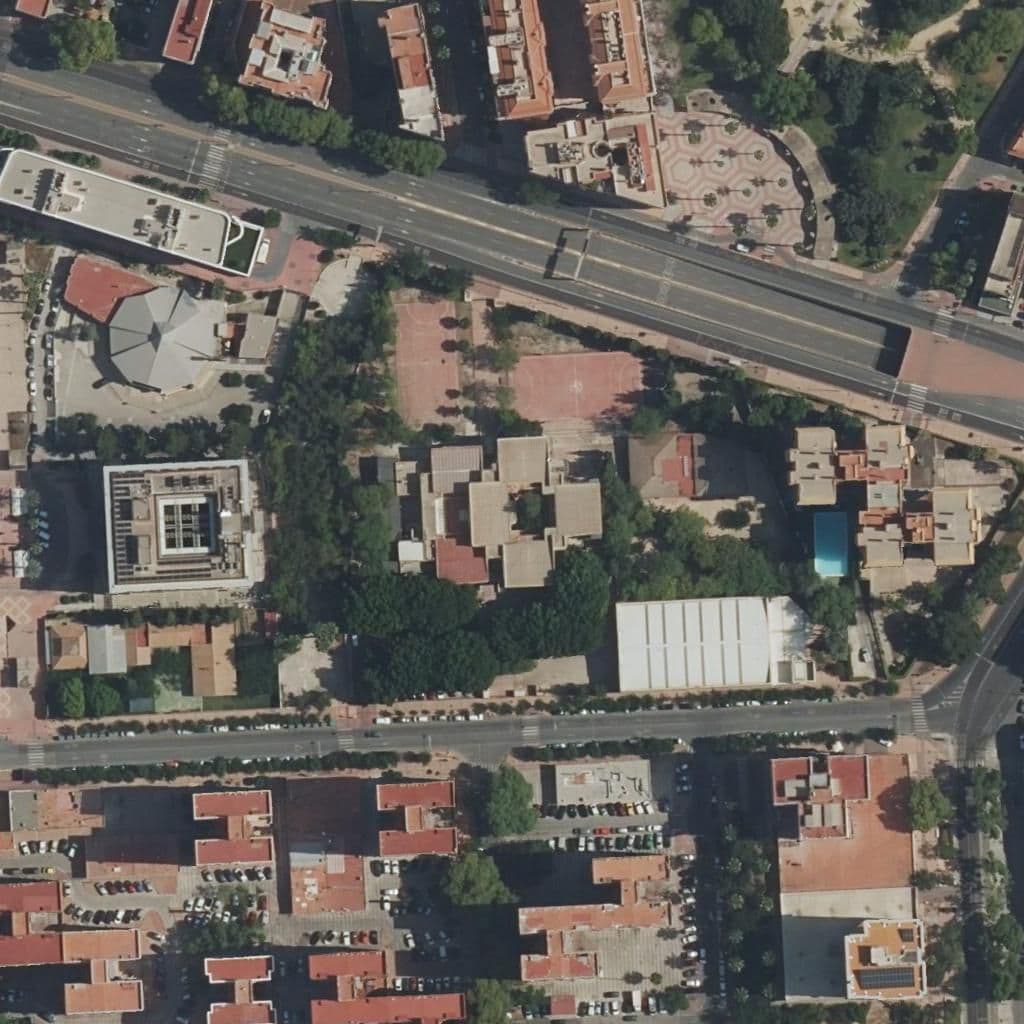 Aerial view of the grounds of NICO