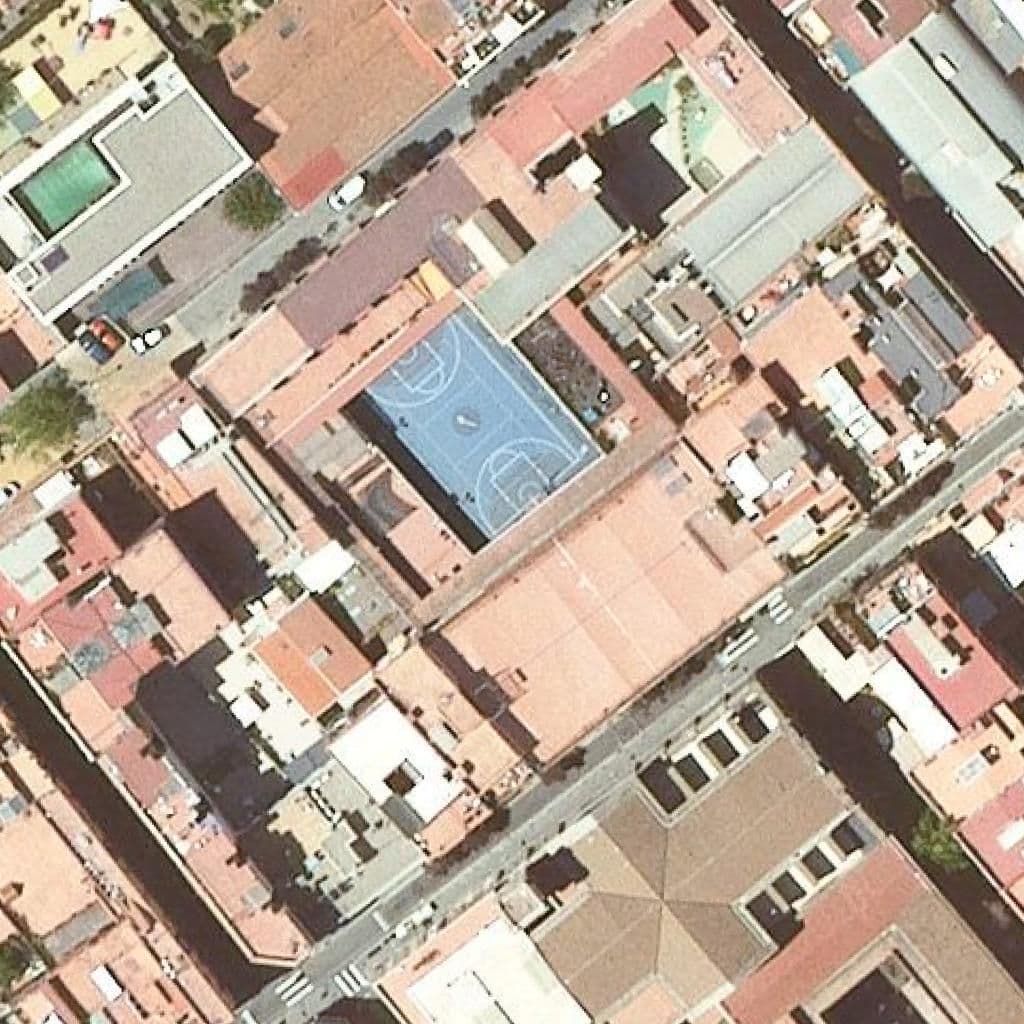 Aerial view of the grounds of Escola Bressol Municipal Enxaneta