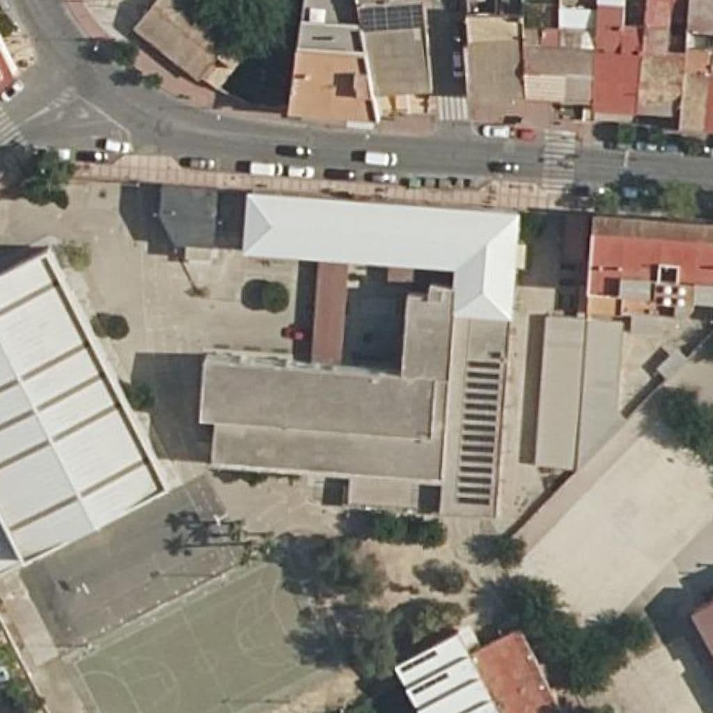 Aerial view of the grounds of IES JOSÉ LUIS MARTÍNEZ PALOMO