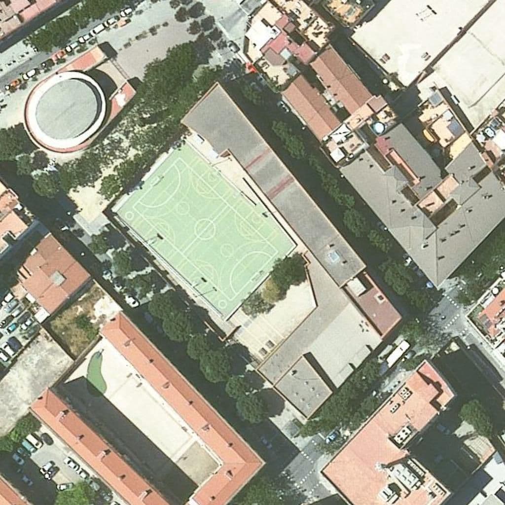 Aerial view of the grounds of Institut Badalona Vii
