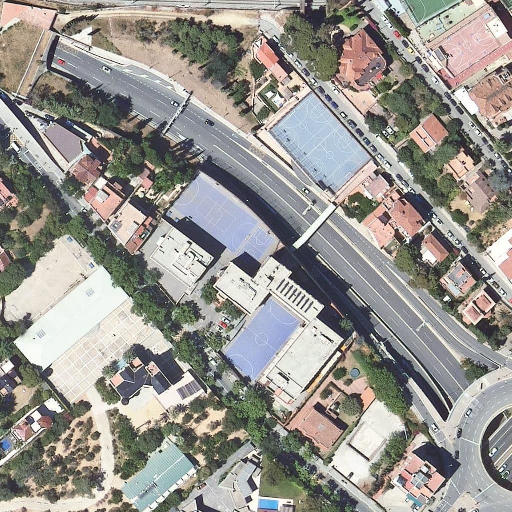 Aerial view of the grounds of Padre Damián Sagrados Corazones