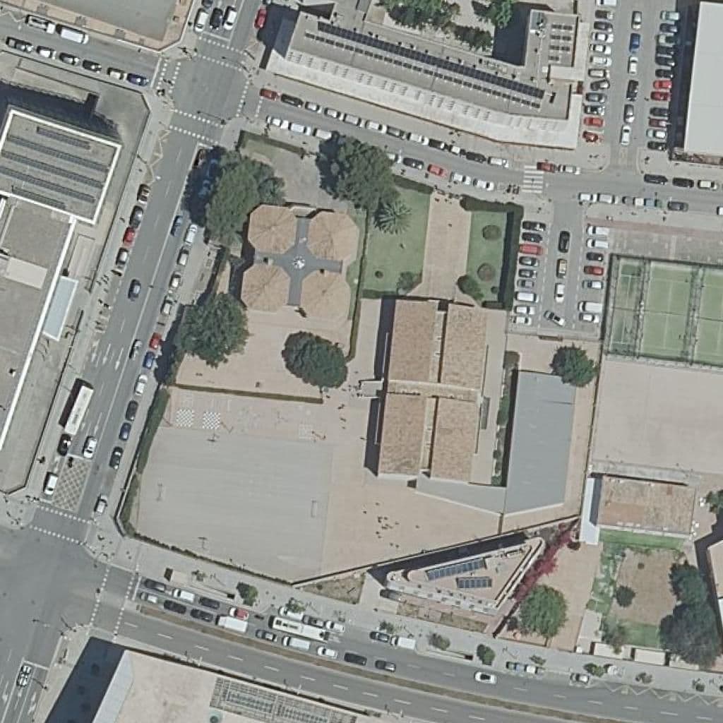 Aerial view of the grounds of EL TEMPLE