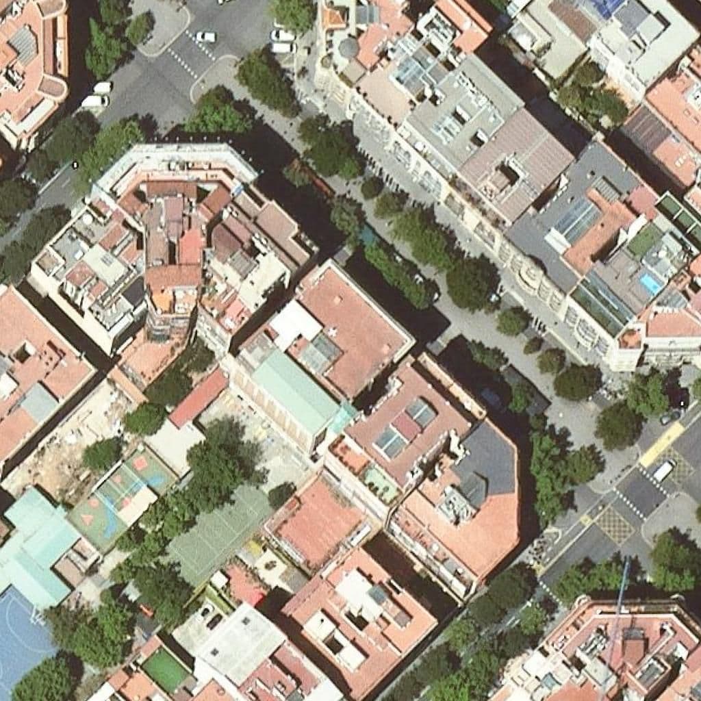 Aerial view of the grounds of Sagrat Cor-Esclaves