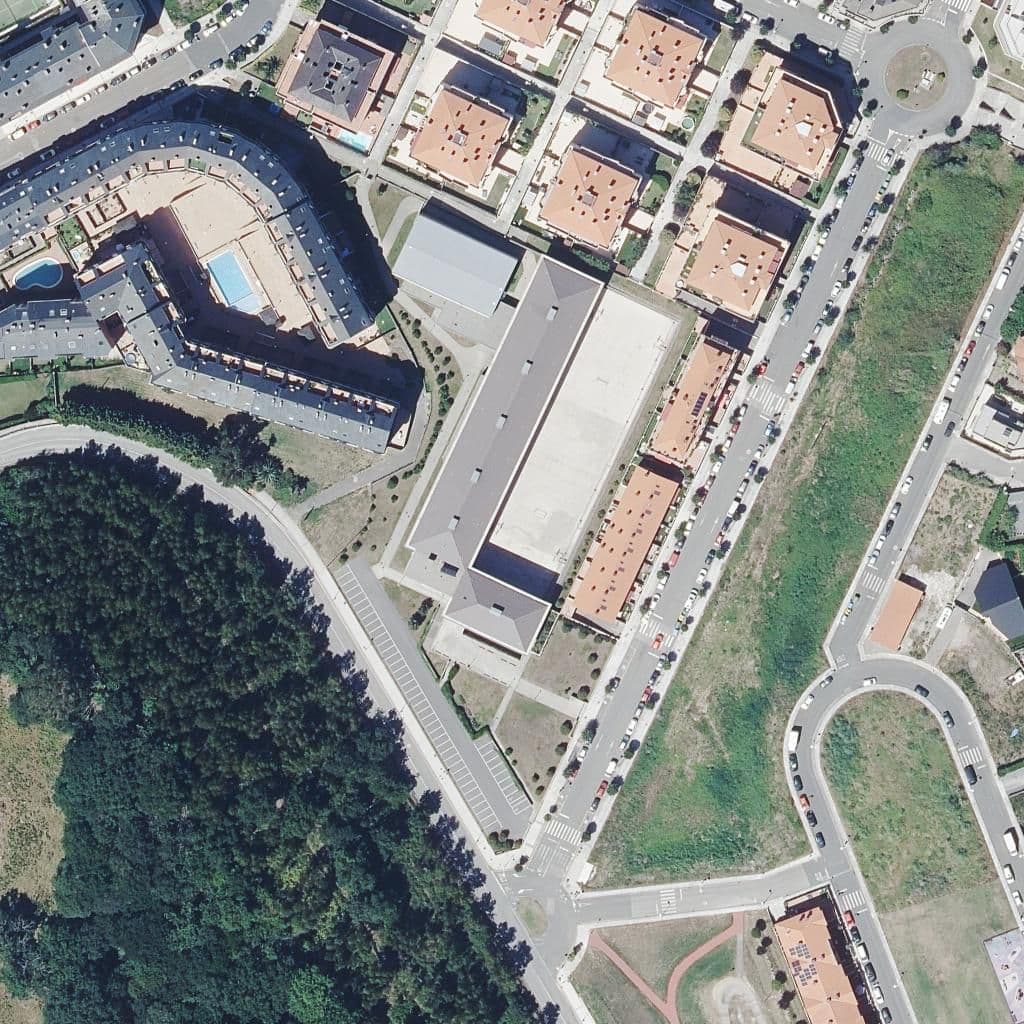 Aerial view of the grounds of OCHO DE MARZO