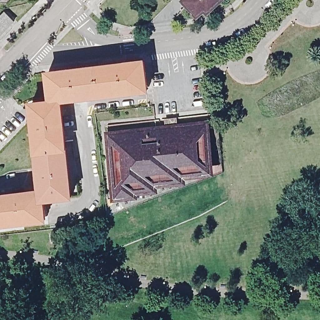 Aerial view of the grounds of NI O JESUS
