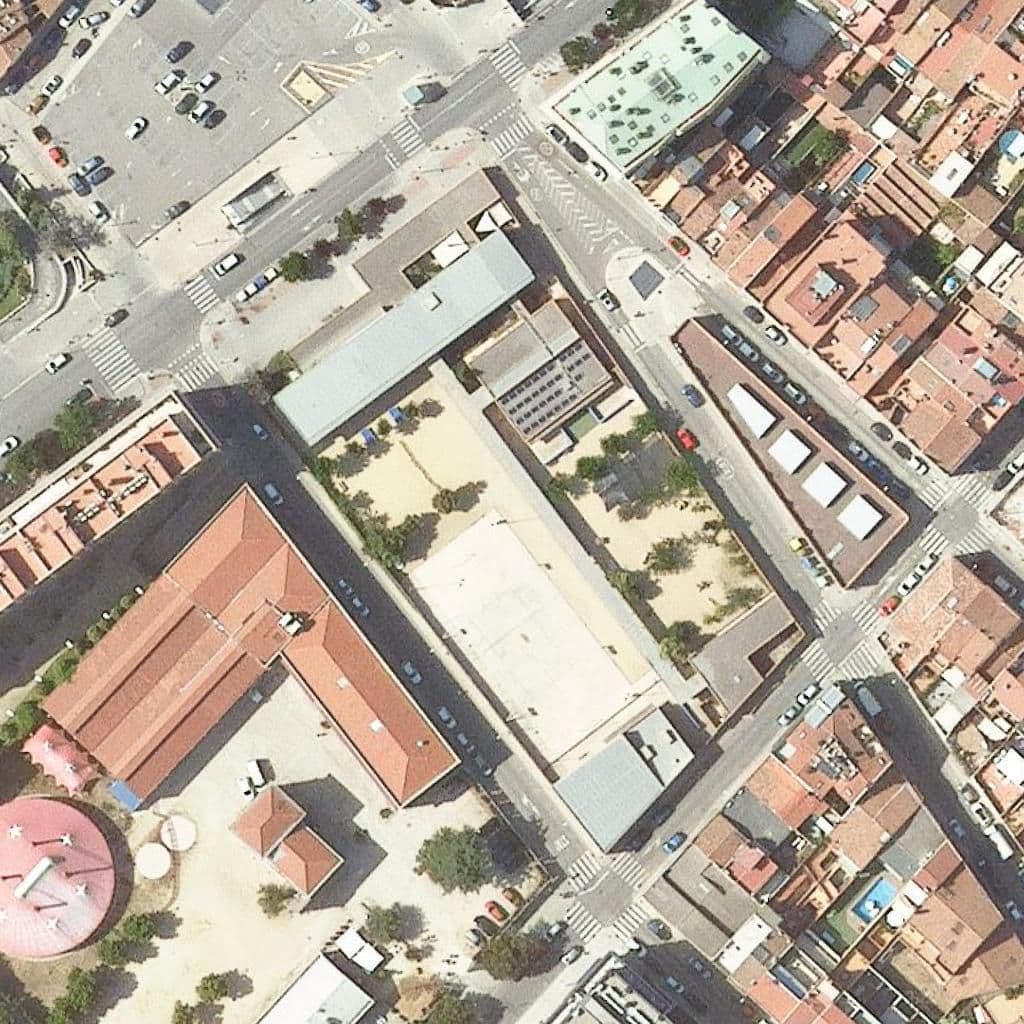 Aerial view of the grounds of Escola Creu Alta
