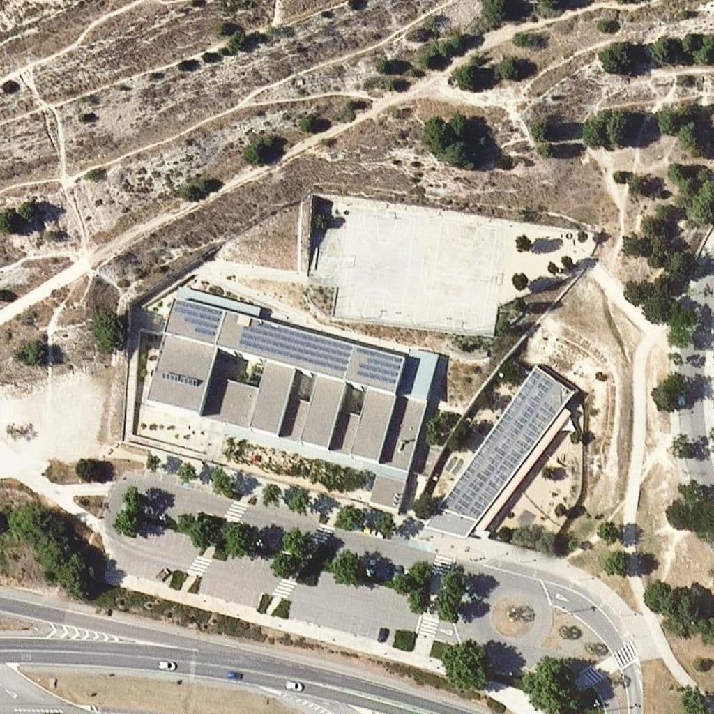 Aerial view of the grounds of Escola Dolors Martí I Badia