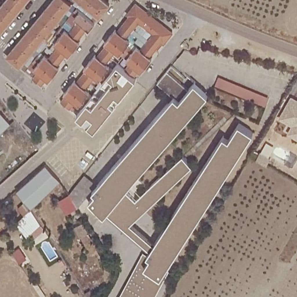 Aerial view of the grounds of IES TIERRA DE BARROS