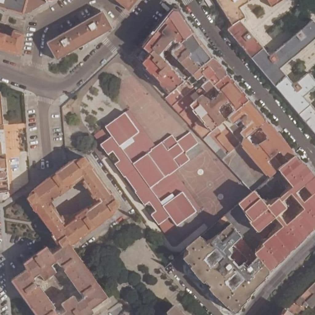 Aerial view of the grounds of LUIS DE MORALES