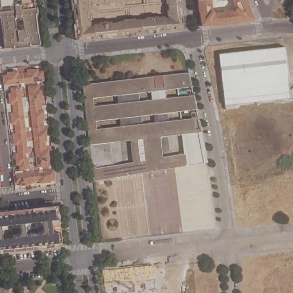 Вид згори на територію школи «IES CIUDAD JARDÍN»