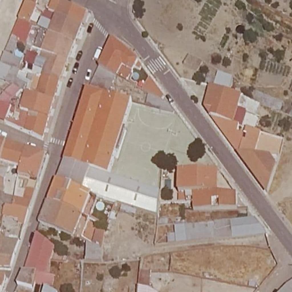 Вид згори на територію школи «C.R.A. ESPARRAGOSA DE LA SERENA»