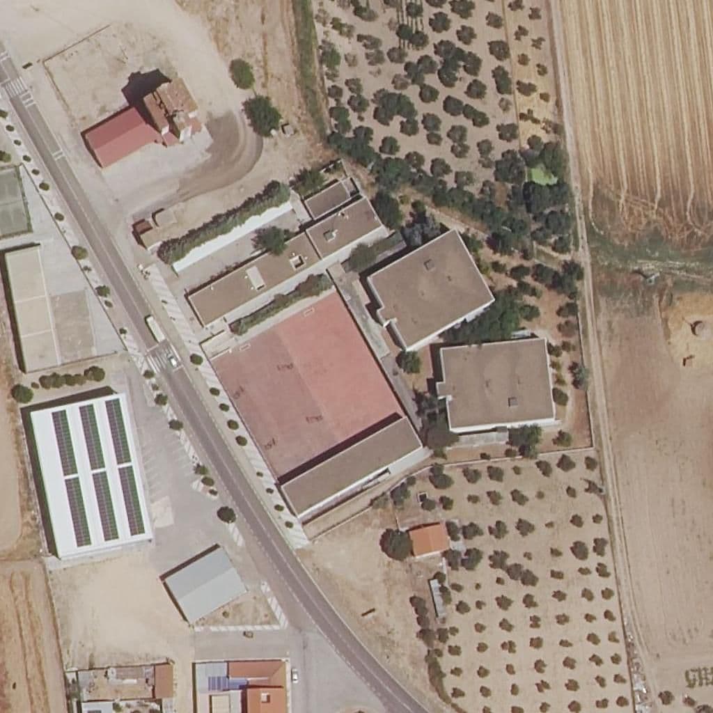 Вид згори на територію школи «IES DE QUINTANA DE LA SERENA»