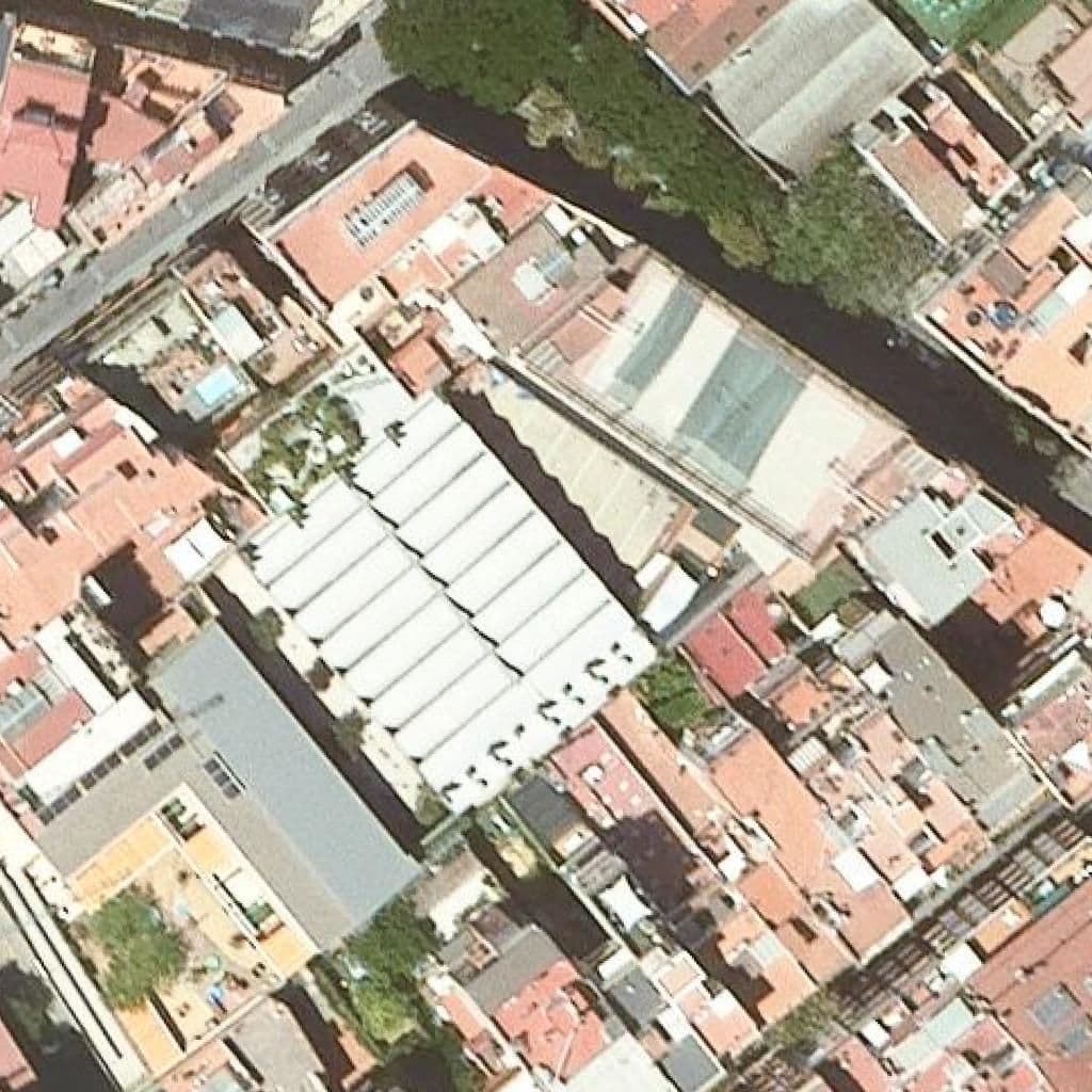 Aerial view of the grounds of Escola Josep Maria Jujol