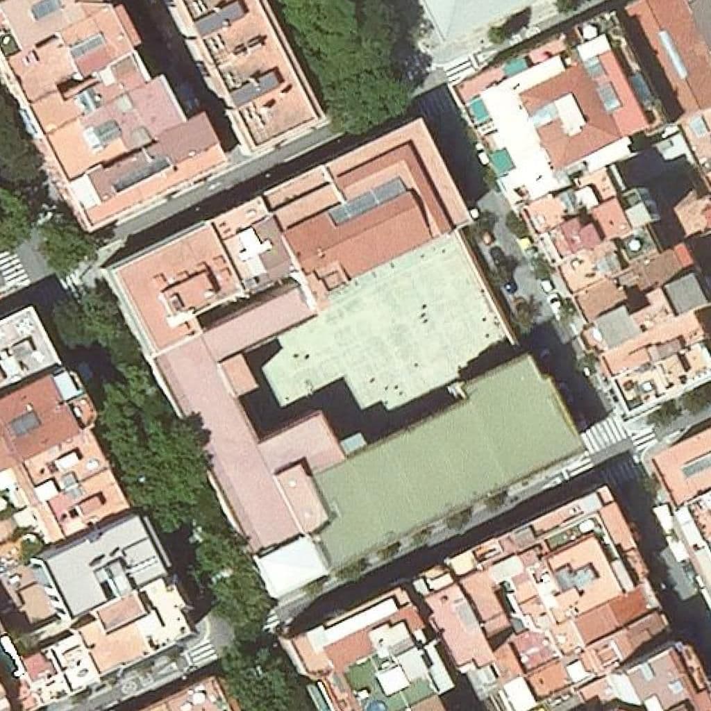 Aerial view of the grounds of Maristes Sants - Les Corts