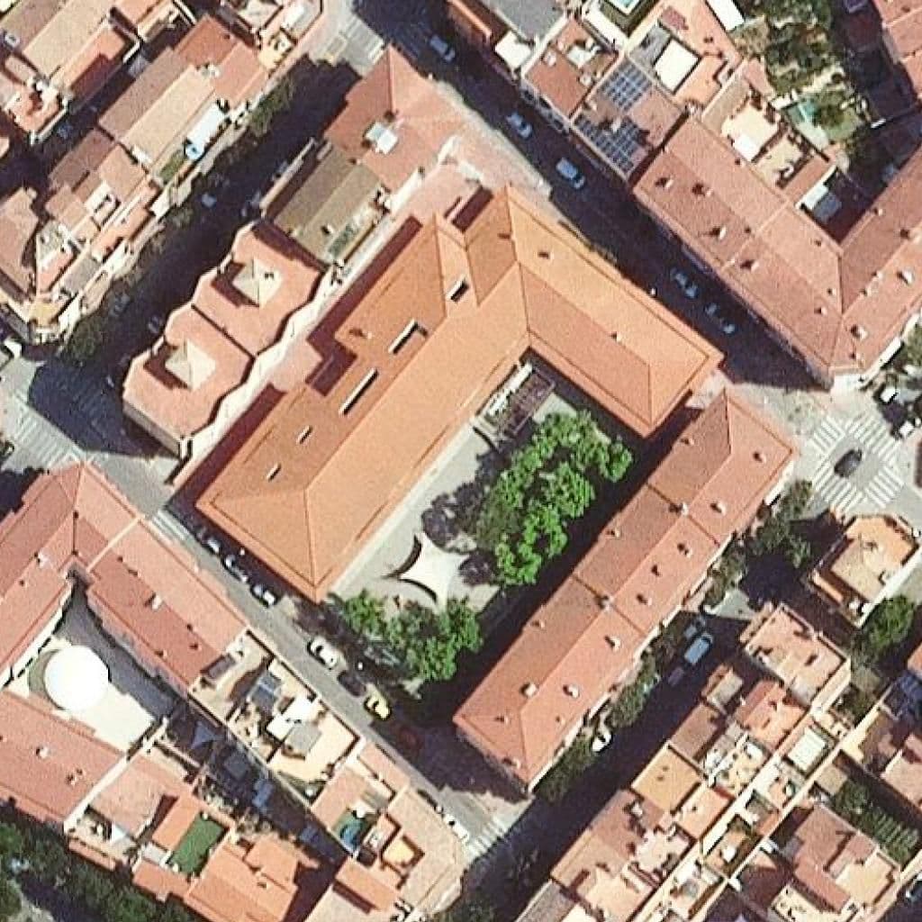 Aerial view of the grounds of Llar D'infants Oreneta