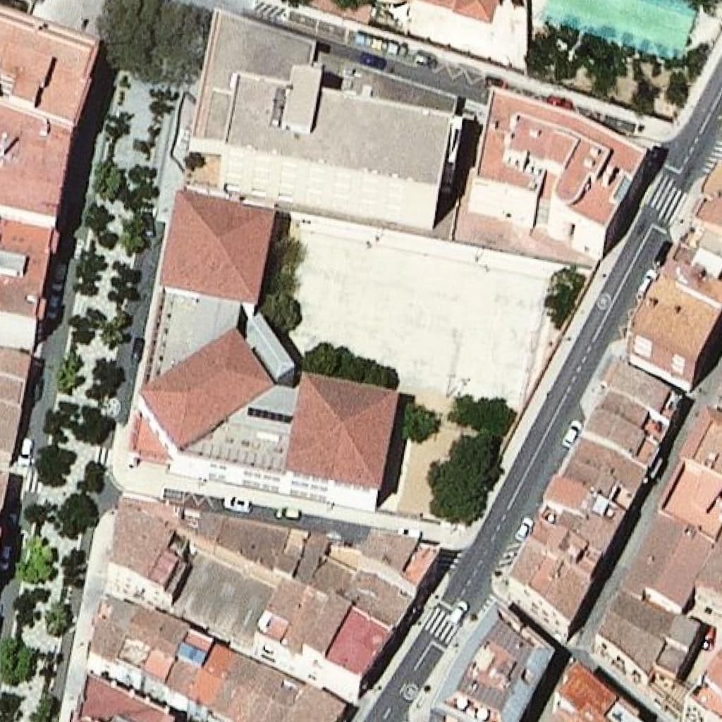 Aerial view of the grounds of Escola Mare De Déu De La Candela