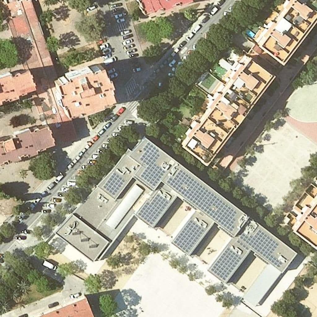 Aerial view of the grounds of Institut Josefina Castellví I Piulachs
