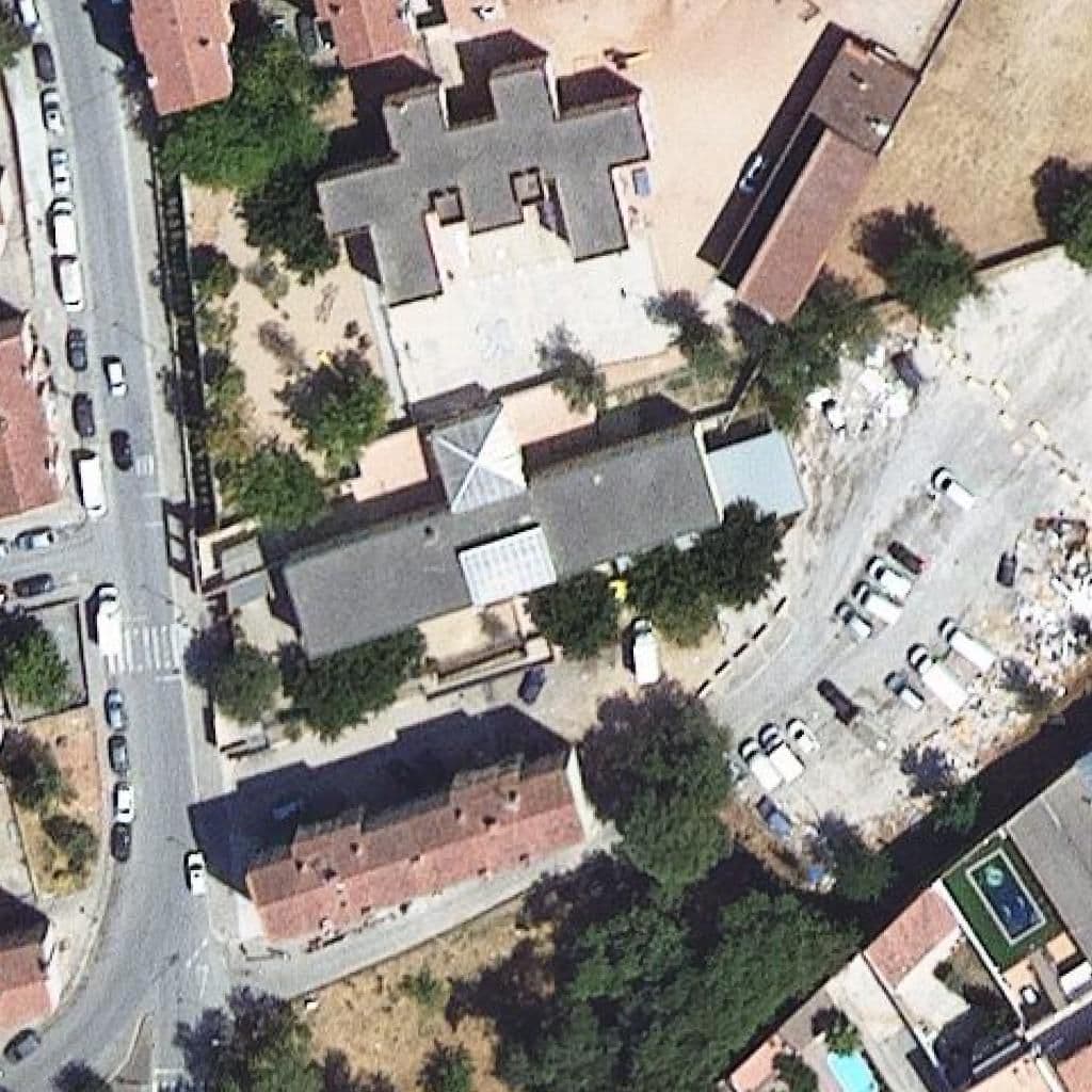 Aerial view of the grounds of Llar D'infants El Cavall Fort