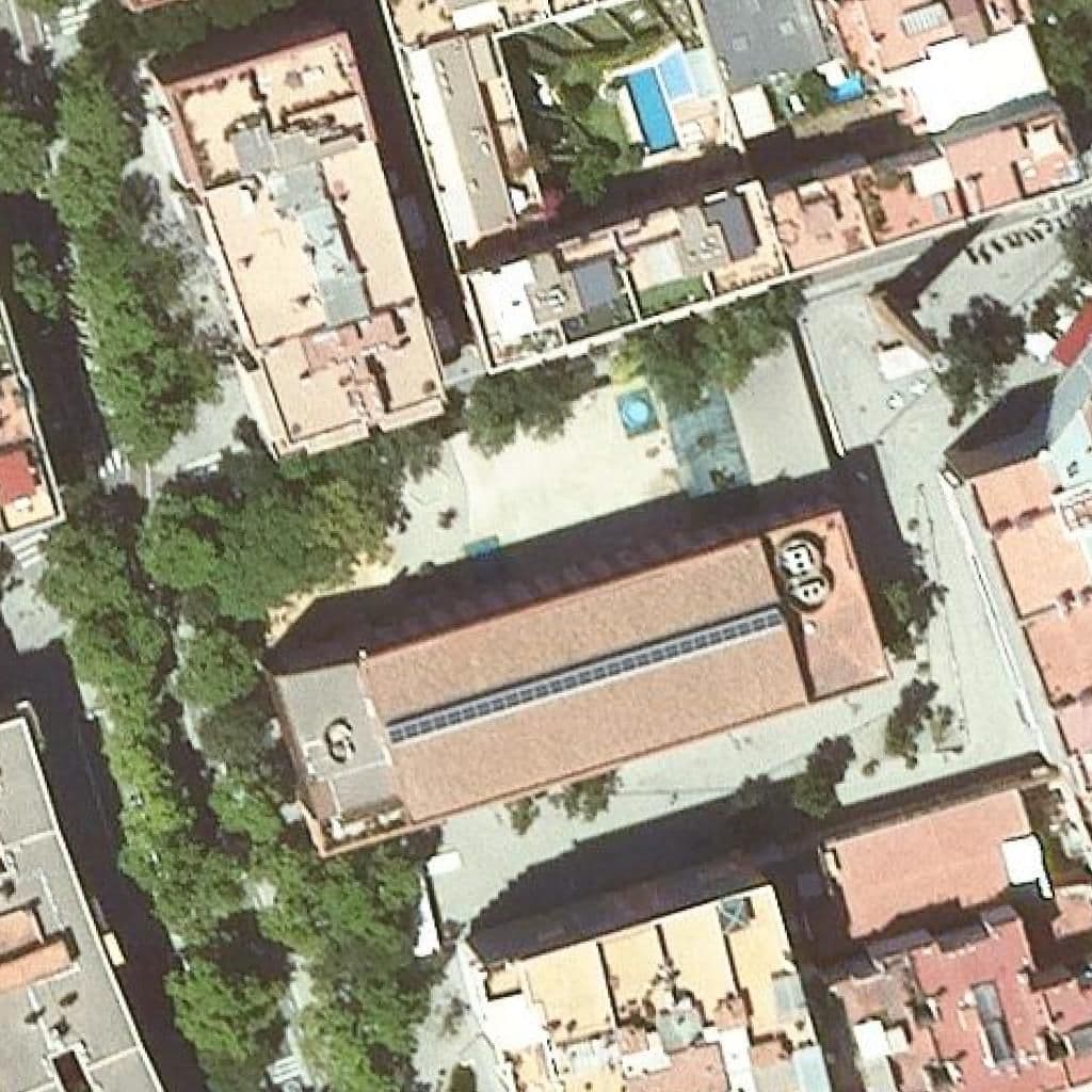 Aerial view of the grounds of Escola Barrufet