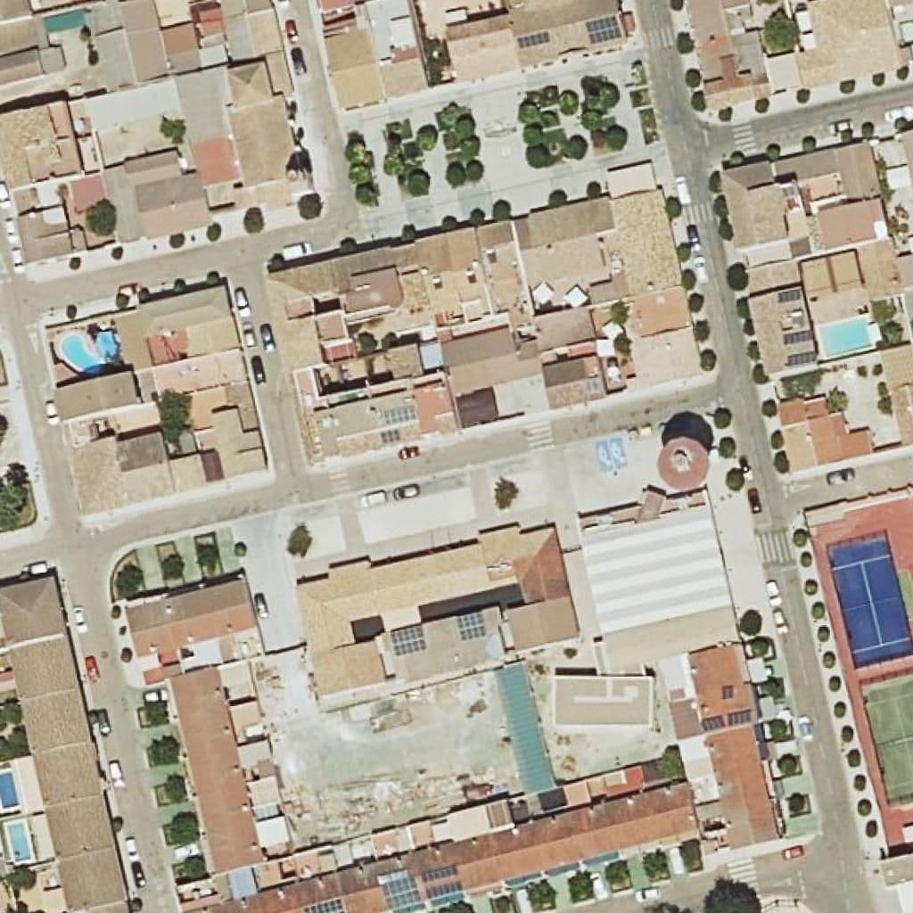 Aerial view of the grounds of Cigüeña Blanca