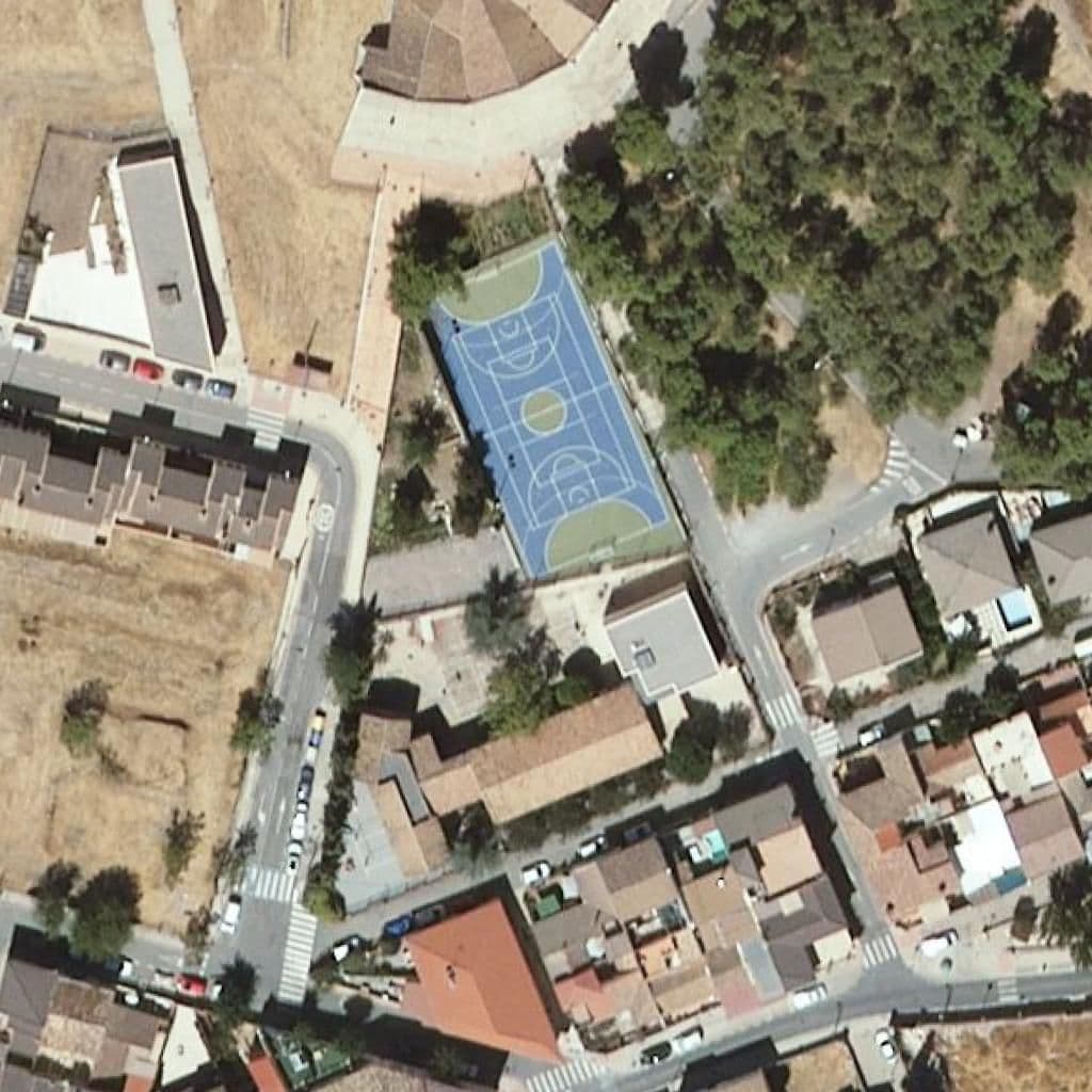 Aerial view of the grounds of Virgen de Fátima