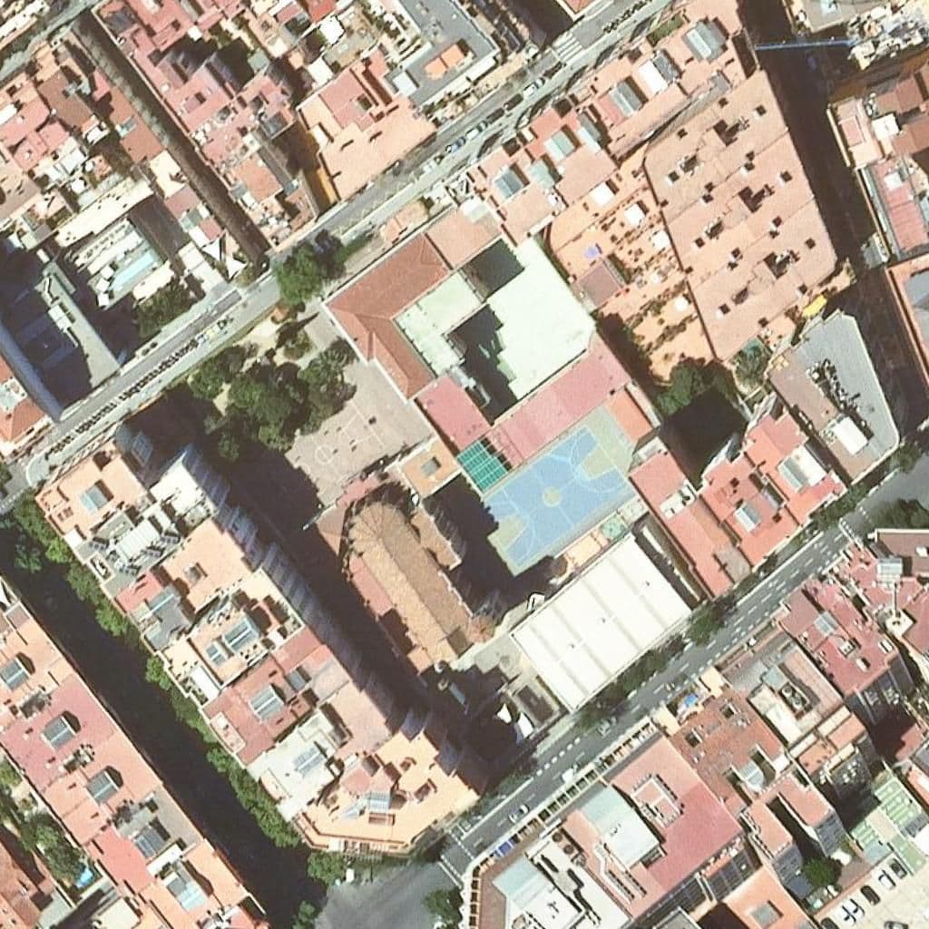 Aerial view of the grounds of Jesuïtes Sant Gervasi - Infant Jesús