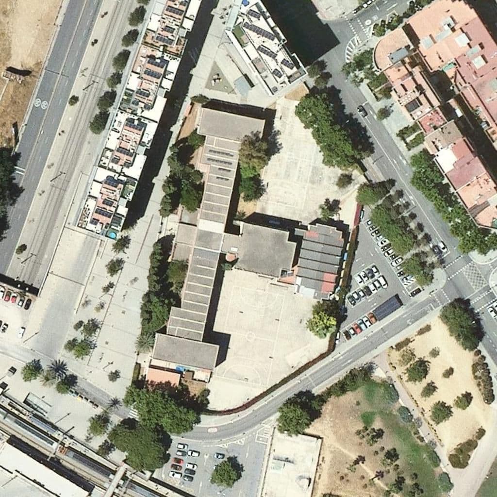 Aerial view of the grounds of Institut Francesc Macià
