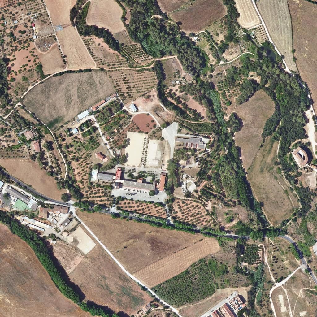 Aerial view of the grounds of Corazón Inmaculado De María