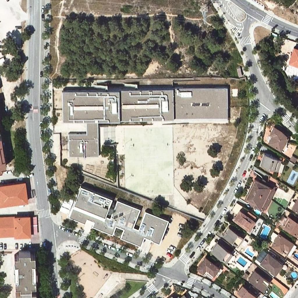 Aerial view of the grounds of Institut Pont Del Diable