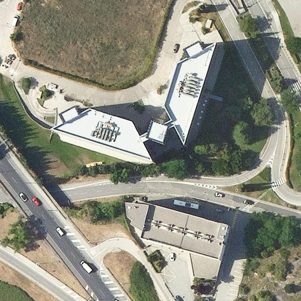 Aerial view of the grounds of Claudio Galeno